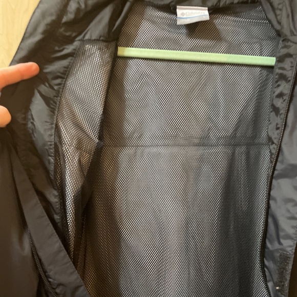 Adult Large Columbia Windbreaker Weatherproof Rain Slicker Hoodie Jacket- Zipper - Picture 5 of 7